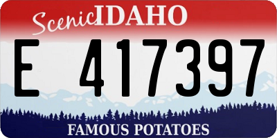 ID license plate E417397