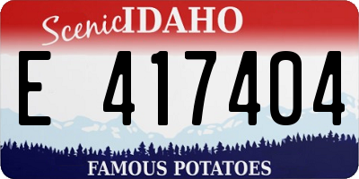 ID license plate E417404