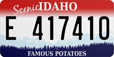 ID license plate E417410