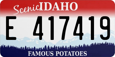 ID license plate E417419