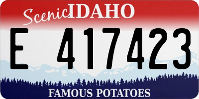 ID license plate E417423