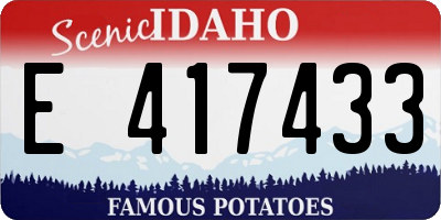 ID license plate E417433