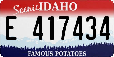 ID license plate E417434