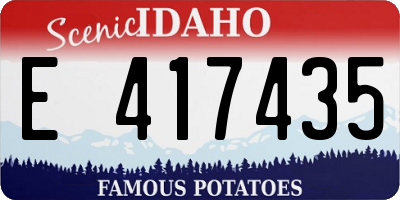 ID license plate E417435