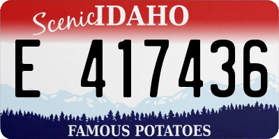 ID license plate E417436