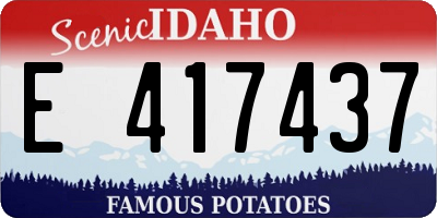 ID license plate E417437