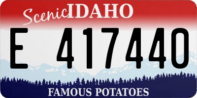 ID license plate E417440