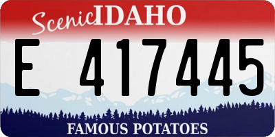 ID license plate E417445
