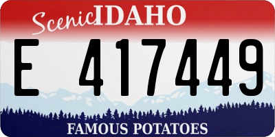 ID license plate E417449