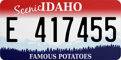 ID license plate E417455
