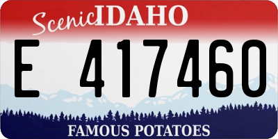 ID license plate E417460