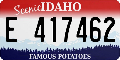 ID license plate E417462