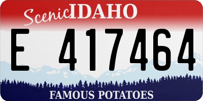 ID license plate E417464