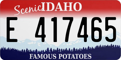 ID license plate E417465