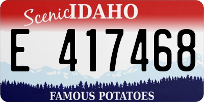 ID license plate E417468