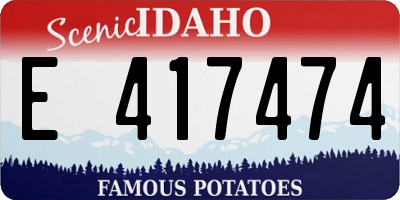 ID license plate E417474