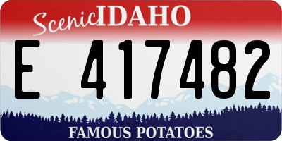 ID license plate E417482
