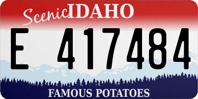 ID license plate E417484