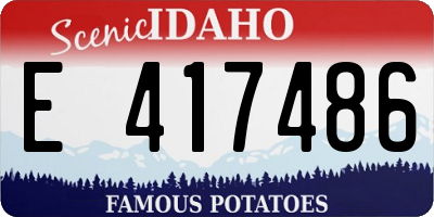 ID license plate E417486