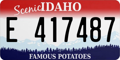 ID license plate E417487