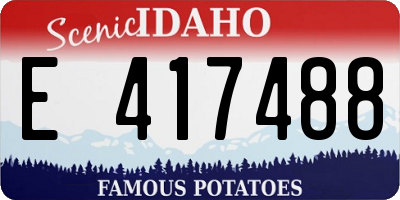 ID license plate E417488