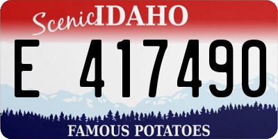 ID license plate E417490