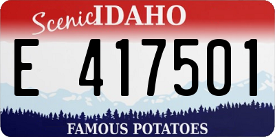 ID license plate E417501
