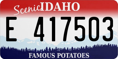 ID license plate E417503