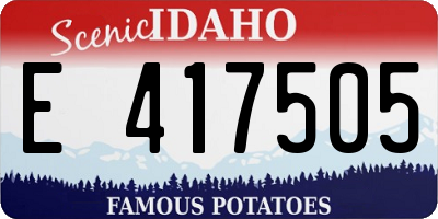 ID license plate E417505