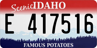 ID license plate E417516