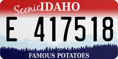 ID license plate E417518