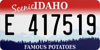 ID license plate E417519