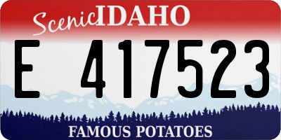 ID license plate E417523