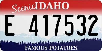 ID license plate E417532