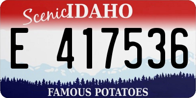 ID license plate E417536