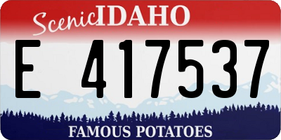 ID license plate E417537