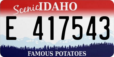 ID license plate E417543
