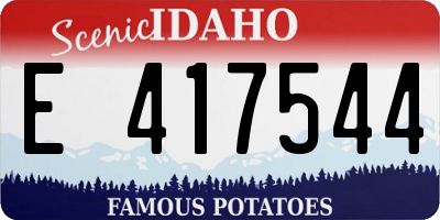 ID license plate E417544