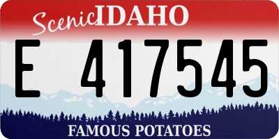 ID license plate E417545