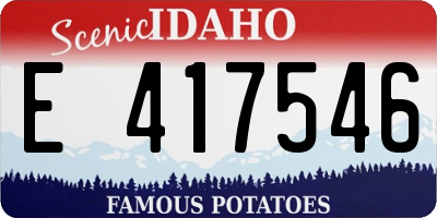 ID license plate E417546
