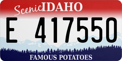 ID license plate E417550