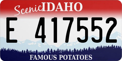 ID license plate E417552