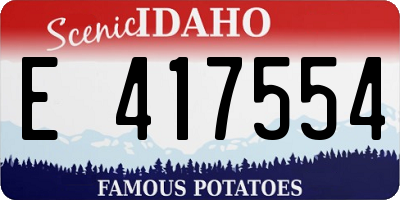 ID license plate E417554