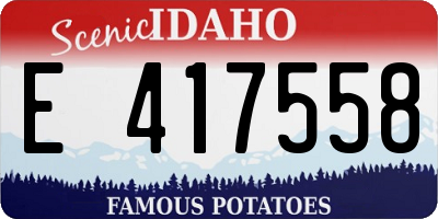 ID license plate E417558