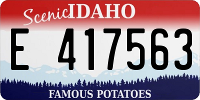 ID license plate E417563