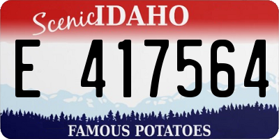 ID license plate E417564