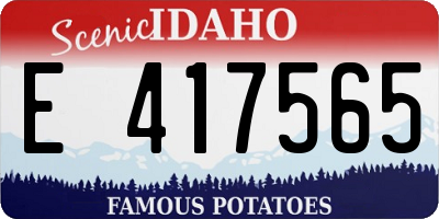 ID license plate E417565