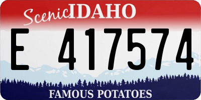 ID license plate E417574