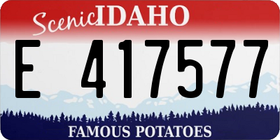 ID license plate E417577