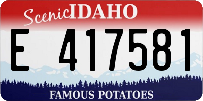 ID license plate E417581